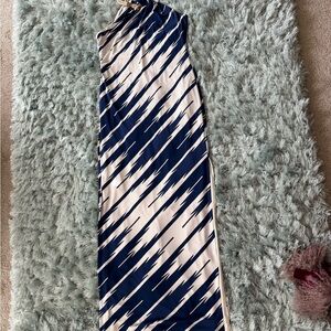 Ralph Lauren Black Label Blue and White Maxi Dress